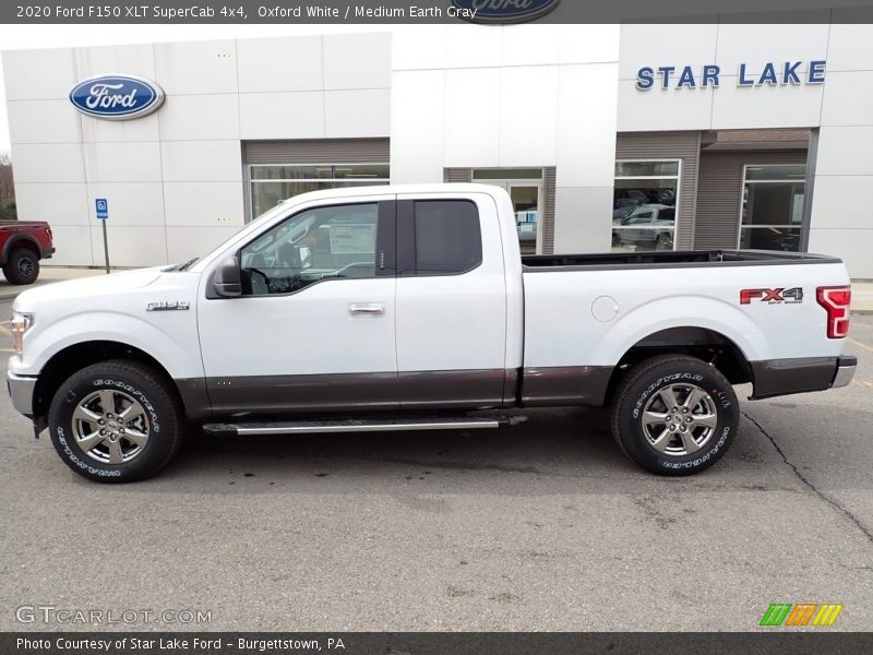 Oxford White / Medium Earth Gray 2020 Ford F150 XLT SuperCab 4x4