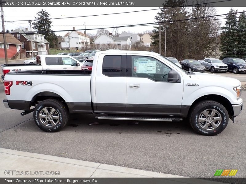 Oxford White / Medium Earth Gray 2020 Ford F150 XLT SuperCab 4x4