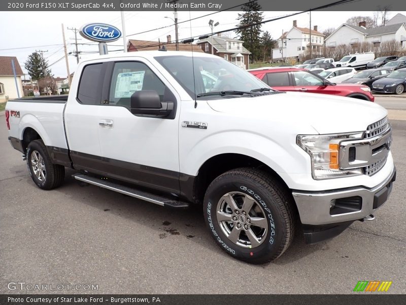 Oxford White / Medium Earth Gray 2020 Ford F150 XLT SuperCab 4x4