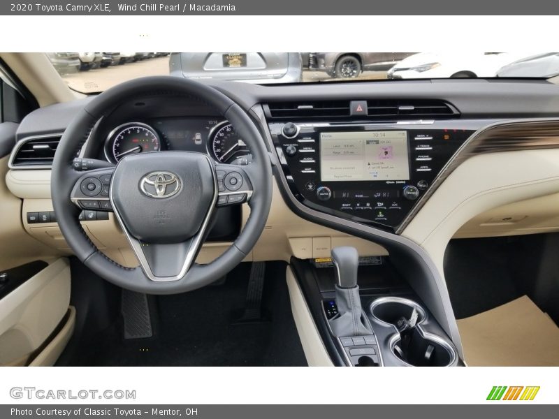 Dashboard of 2020 Camry XLE