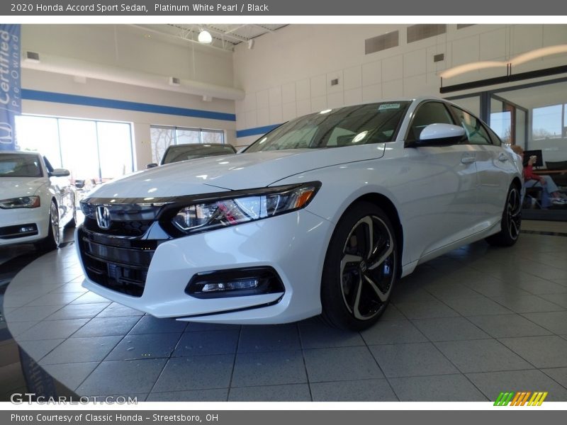 Platinum White Pearl / Black 2020 Honda Accord Sport Sedan