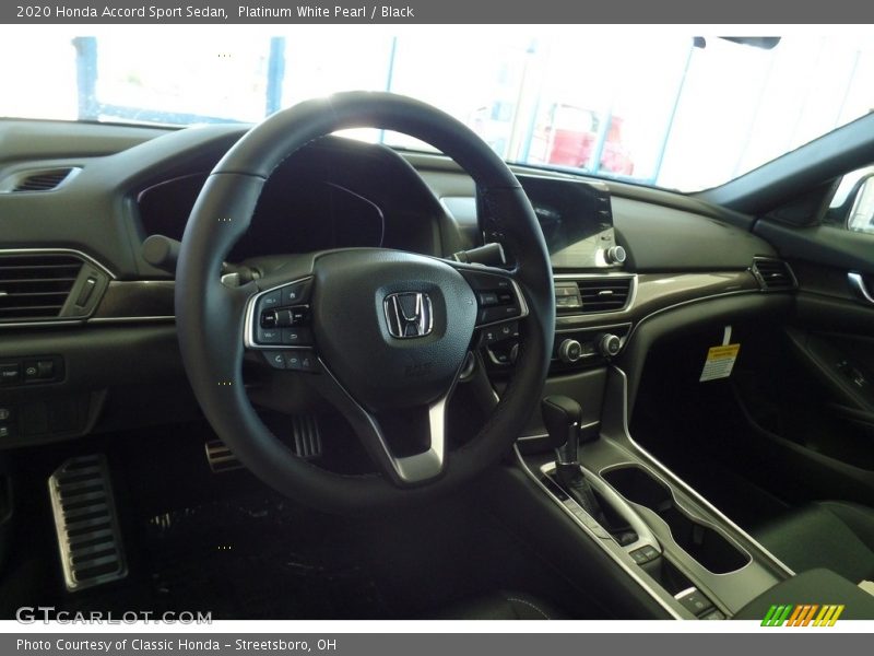 Platinum White Pearl / Black 2020 Honda Accord Sport Sedan