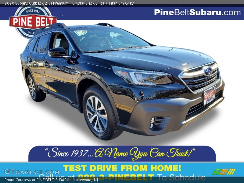 Crystal Black Silica / Titanium Gray 2020 Subaru Outback 2.5i Premium