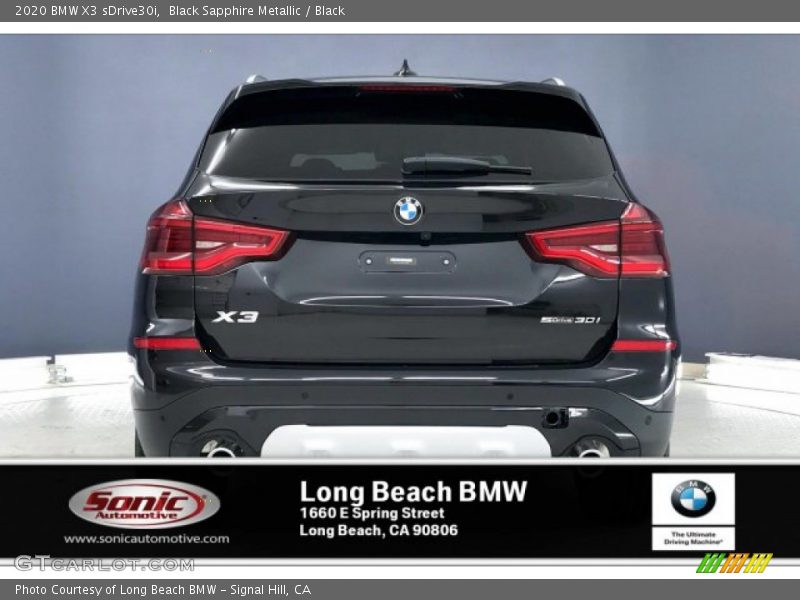Black Sapphire Metallic / Black 2020 BMW X3 sDrive30i