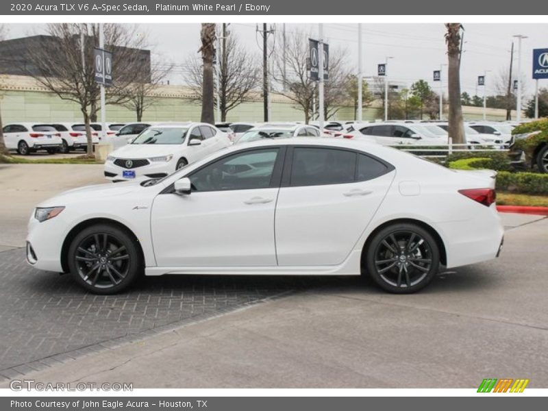 Platinum White Pearl / Ebony 2020 Acura TLX V6 A-Spec Sedan