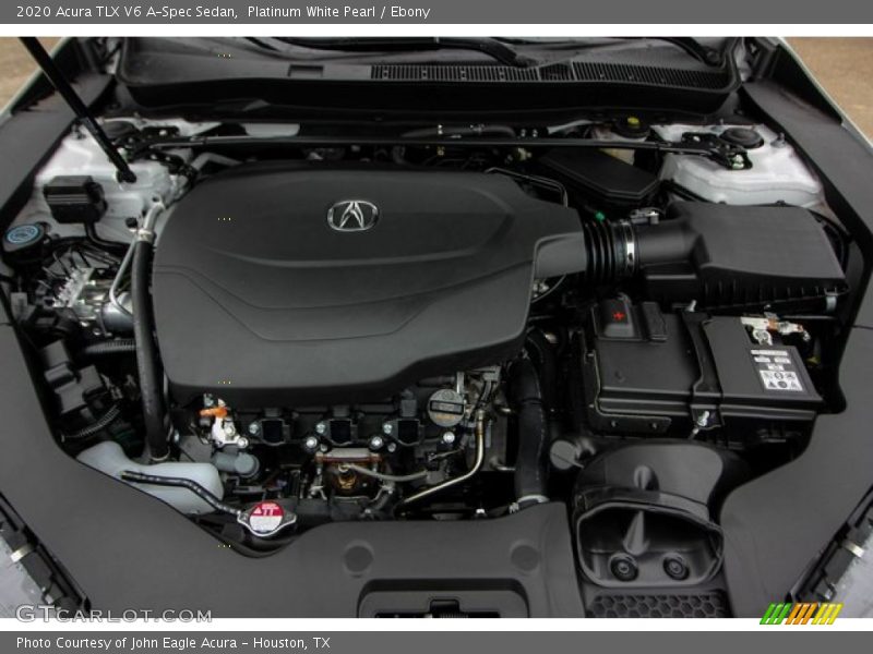 Platinum White Pearl / Ebony 2020 Acura TLX V6 A-Spec Sedan