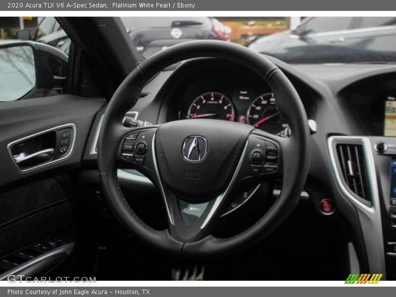 Platinum White Pearl / Ebony 2020 Acura TLX V6 A-Spec Sedan