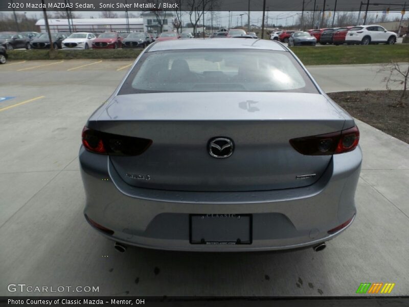 Sonic Silver Metallic / Black 2020 Mazda MAZDA3 Sedan
