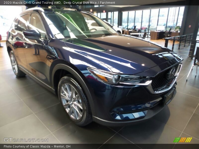 Deep Crystal Blue Mica / Parchment 2020 Mazda CX-5 Grand Touring AWD