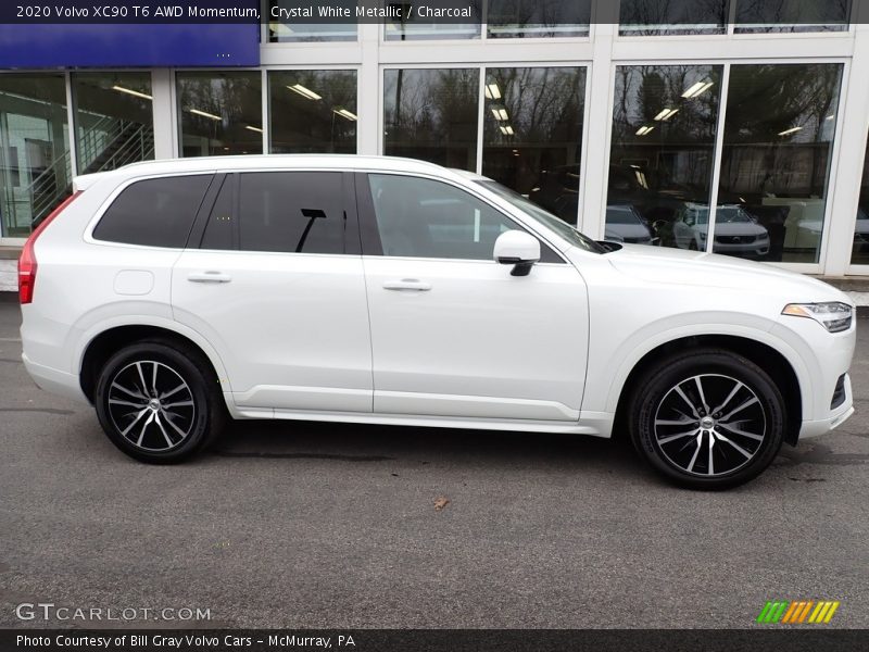 Crystal White Metallic / Charcoal 2020 Volvo XC90 T6 AWD Momentum