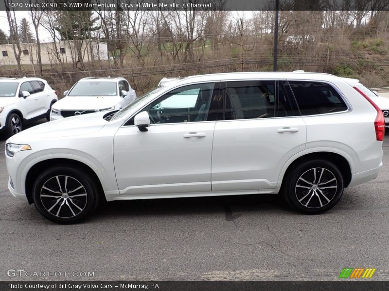 Crystal White Metallic / Charcoal 2020 Volvo XC90 T6 AWD Momentum
