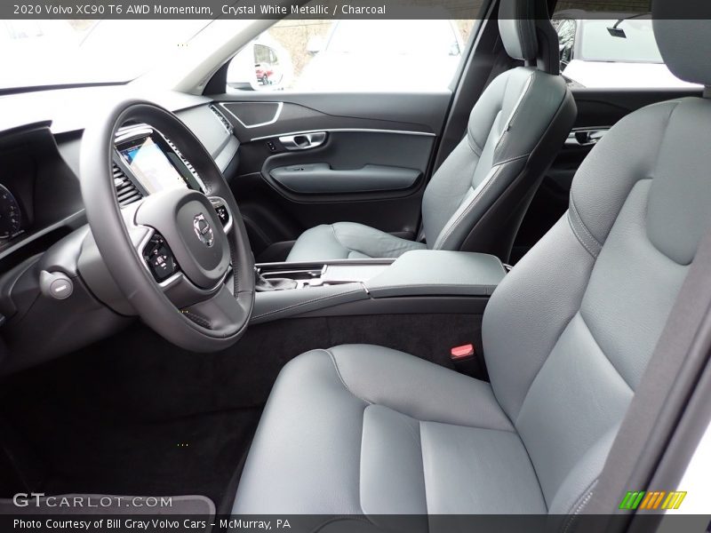 Crystal White Metallic / Charcoal 2020 Volvo XC90 T6 AWD Momentum