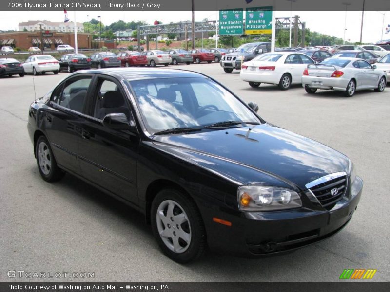 Ebony Black / Gray 2006 Hyundai Elantra GLS Sedan