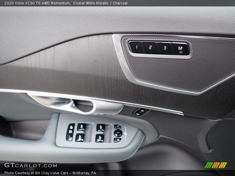 Crystal White Metallic / Charcoal 2020 Volvo XC90 T6 AWD Momentum