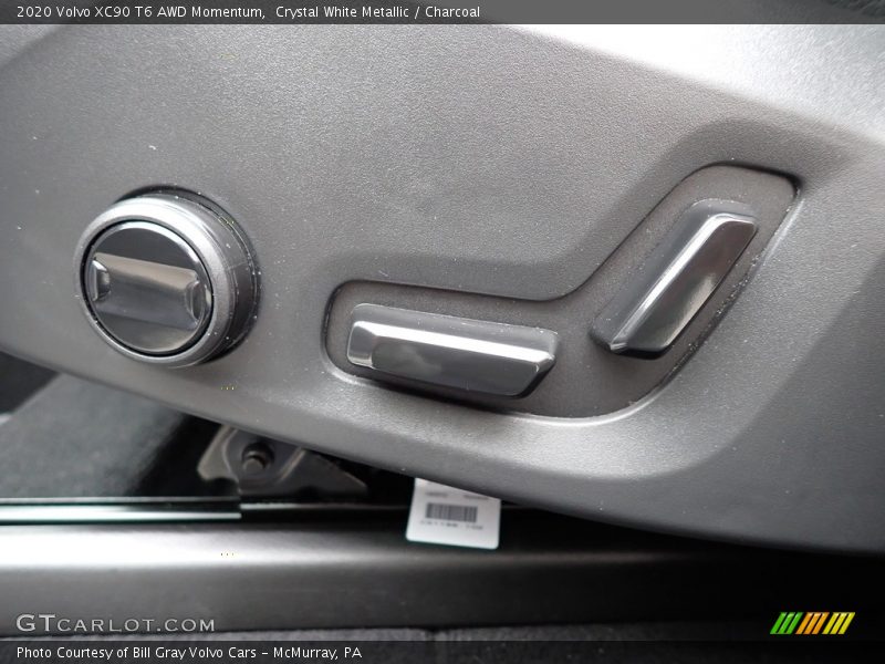 Crystal White Metallic / Charcoal 2020 Volvo XC90 T6 AWD Momentum