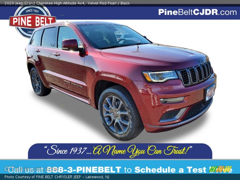 Velvet Red Pearl / Black 2020 Jeep Grand Cherokee High Altitude 4x4