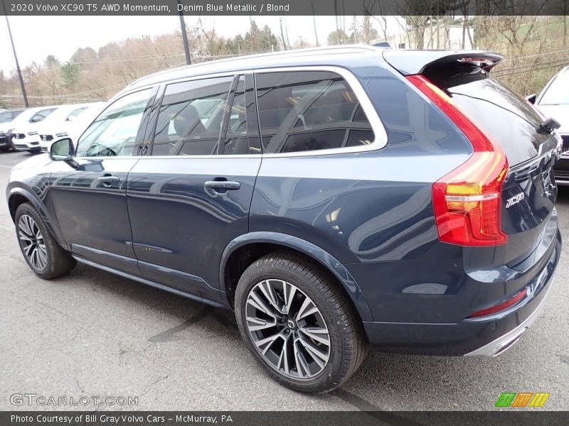 Denim Blue Metallic / Blond 2020 Volvo XC90 T5 AWD Momentum