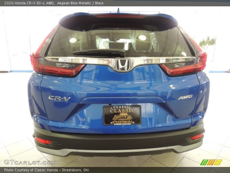 Aegean Blue Metallic / Black 2020 Honda CR-V EX-L AWD