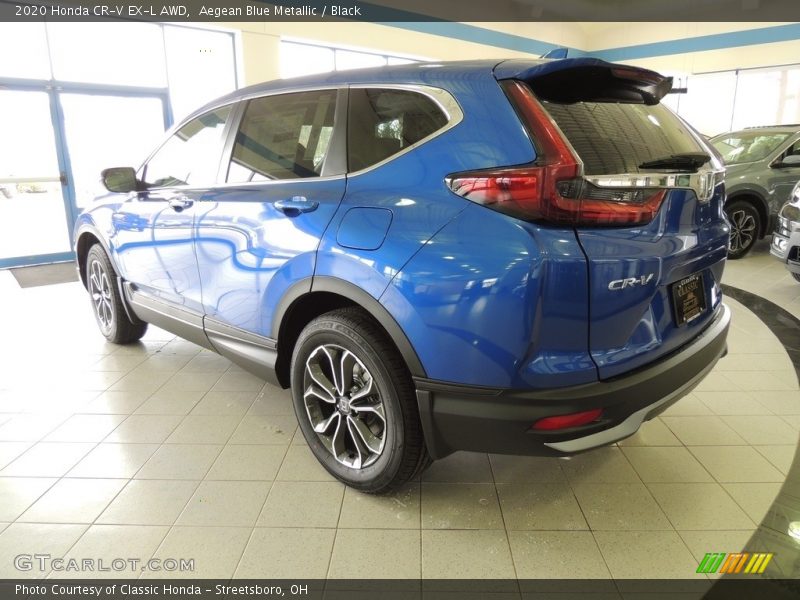 Aegean Blue Metallic / Black 2020 Honda CR-V EX-L AWD