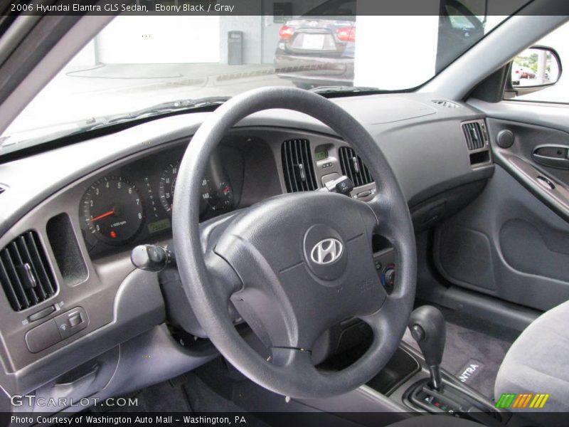 Ebony Black / Gray 2006 Hyundai Elantra GLS Sedan