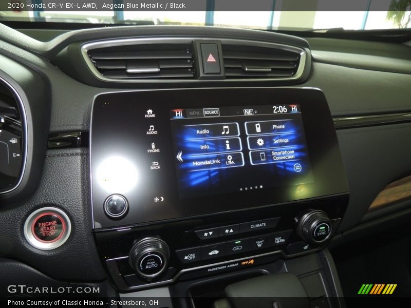 Aegean Blue Metallic / Black 2020 Honda CR-V EX-L AWD