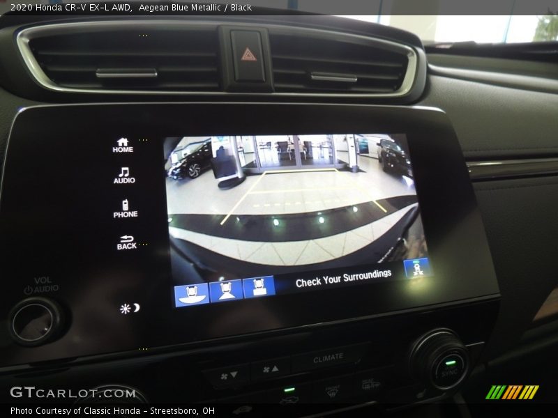 Aegean Blue Metallic / Black 2020 Honda CR-V EX-L AWD