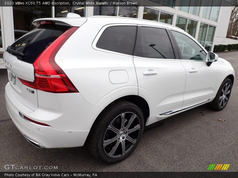 Crystal White Metallic / Maroon Brown 2020 Volvo XC60 T5 AWD Inscription