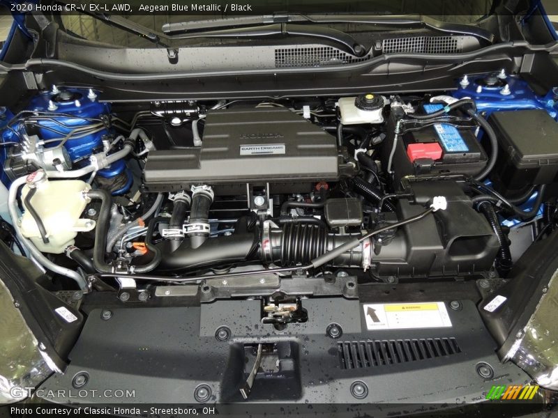 Aegean Blue Metallic / Black 2020 Honda CR-V EX-L AWD