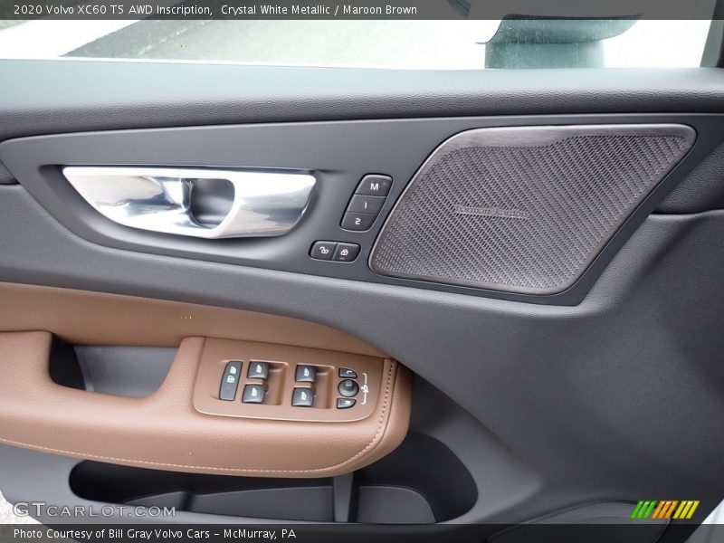 Crystal White Metallic / Maroon Brown 2020 Volvo XC60 T5 AWD Inscription