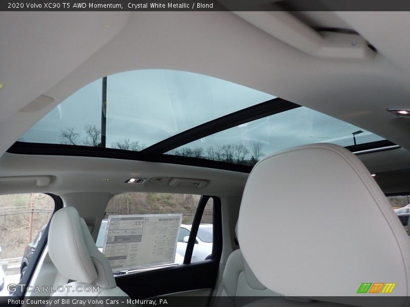 Crystal White Metallic / Blond 2020 Volvo XC90 T5 AWD Momentum