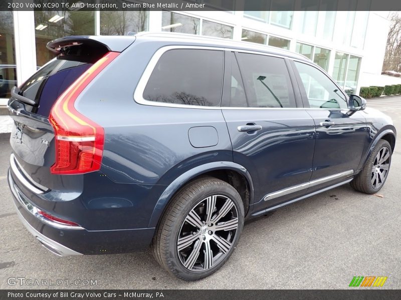 Denim Blue Metallic / Amber 2020 Volvo XC90 T6 AWD Inscription