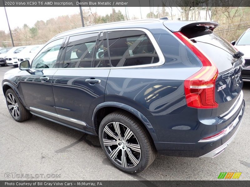 Denim Blue Metallic / Amber 2020 Volvo XC90 T6 AWD Inscription