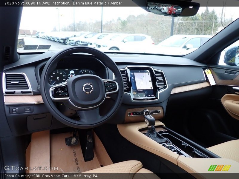 Denim Blue Metallic / Amber 2020 Volvo XC90 T6 AWD Inscription