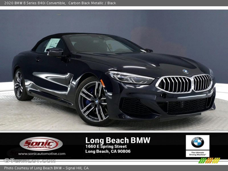 Carbon Black Metallic / Black 2020 BMW 8 Series 840i Convertible