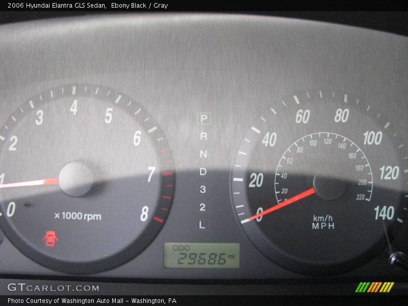 Ebony Black / Gray 2006 Hyundai Elantra GLS Sedan