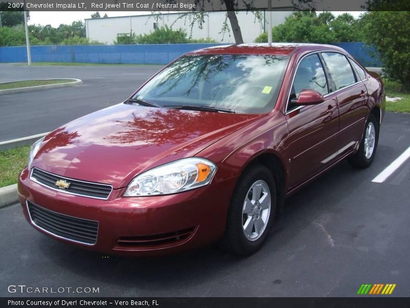 Red Jewel Tint Coat / Neutral Beige 2007 Chevrolet Impala LT