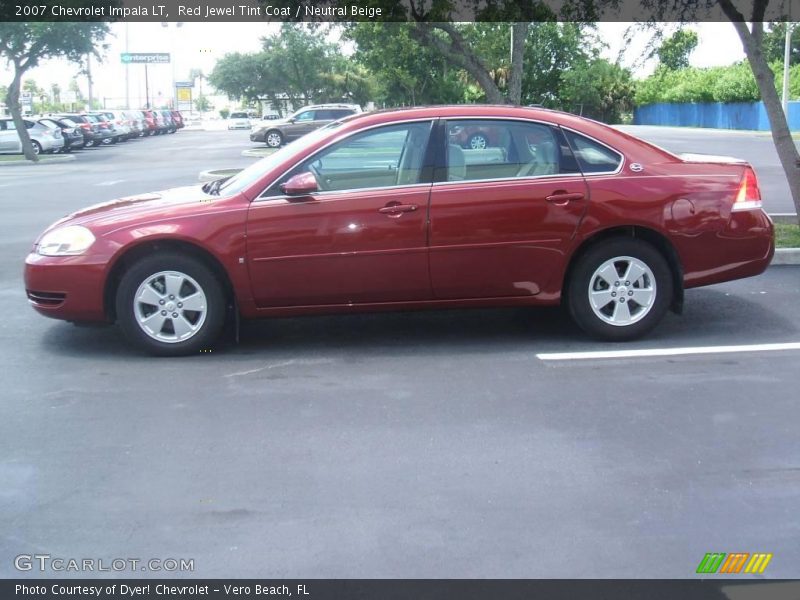 Red Jewel Tint Coat / Neutral Beige 2007 Chevrolet Impala LT