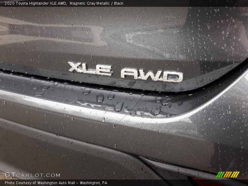Magnetic Gray Metallic / Black 2020 Toyota Highlander XLE AWD
