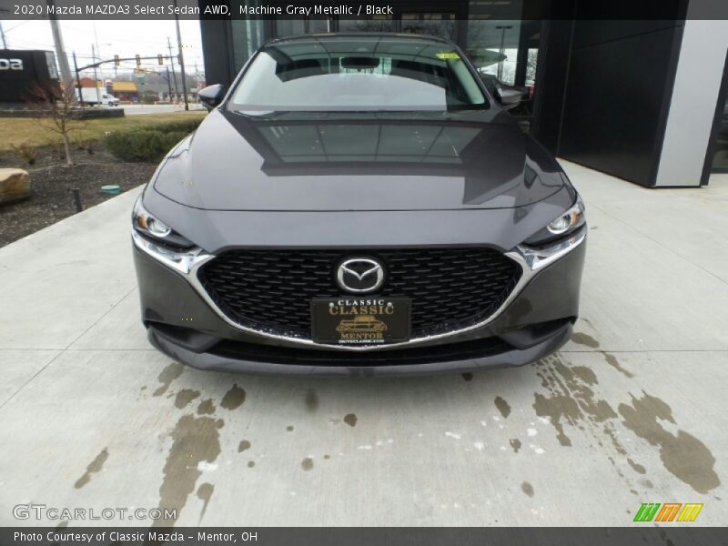 Machine Gray Metallic / Black 2020 Mazda MAZDA3 Select Sedan AWD