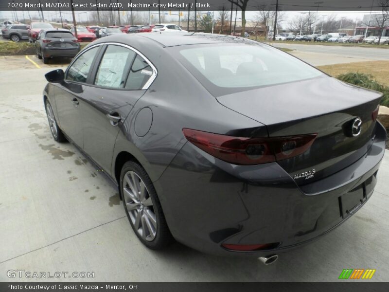 Machine Gray Metallic / Black 2020 Mazda MAZDA3 Select Sedan AWD