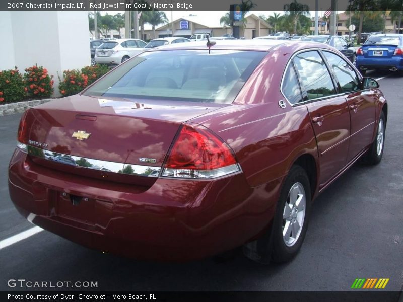 Red Jewel Tint Coat / Neutral Beige 2007 Chevrolet Impala LT