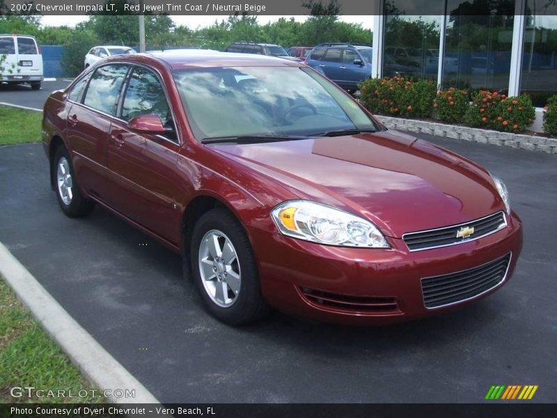 Red Jewel Tint Coat / Neutral Beige 2007 Chevrolet Impala LT