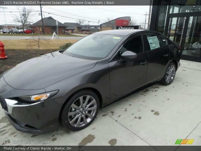 Machine Gray Metallic / Black 2020 Mazda MAZDA3 Preferred Sedan AWD