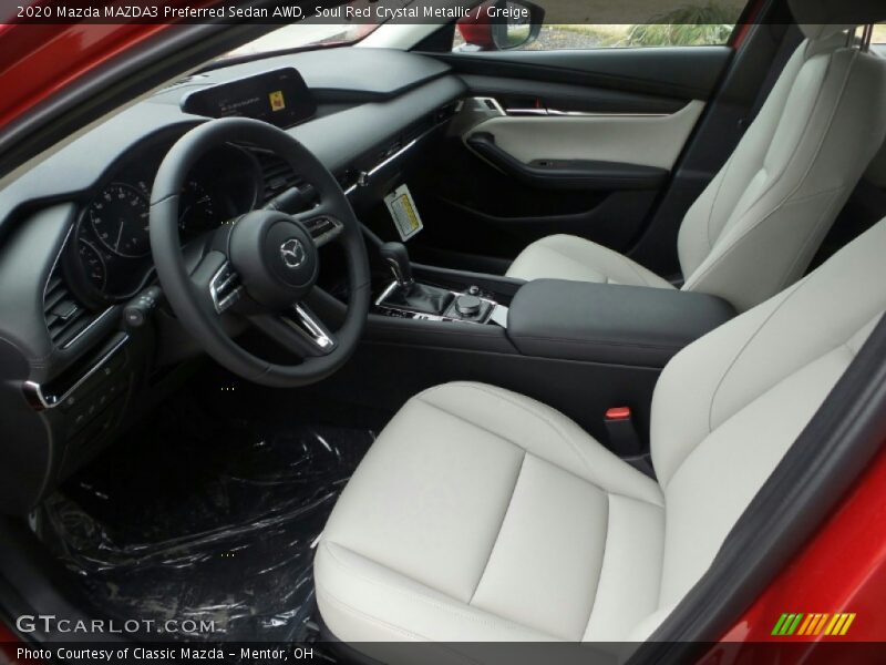 Soul Red Crystal Metallic / Greige 2020 Mazda MAZDA3 Preferred Sedan AWD