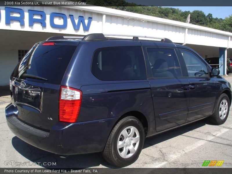 Velvet Blue Metallic / Gray 2008 Kia Sedona LX