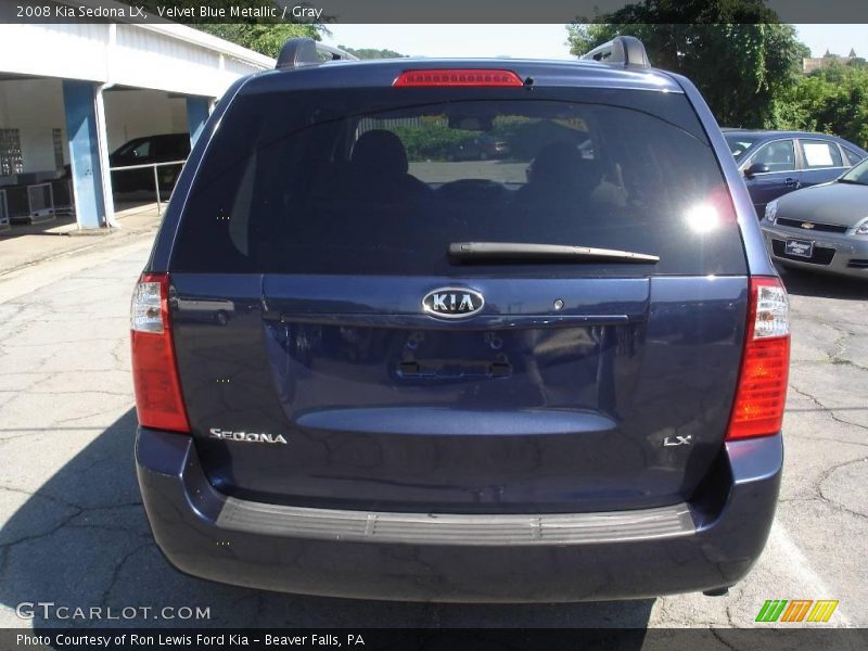 Velvet Blue Metallic / Gray 2008 Kia Sedona LX