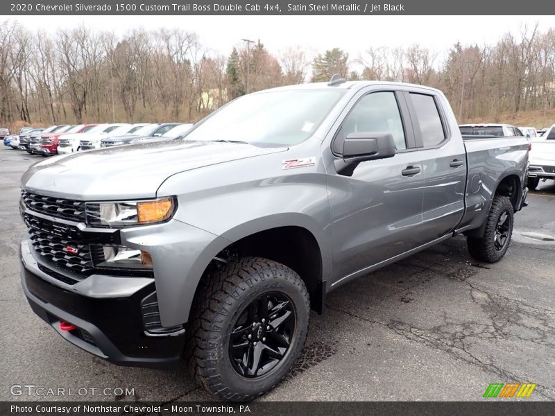 Satin Steel Metallic / Jet Black 2020 Chevrolet Silverado 1500 Custom Trail Boss Double Cab 4x4