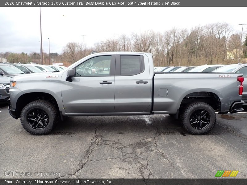 Satin Steel Metallic / Jet Black 2020 Chevrolet Silverado 1500 Custom Trail Boss Double Cab 4x4