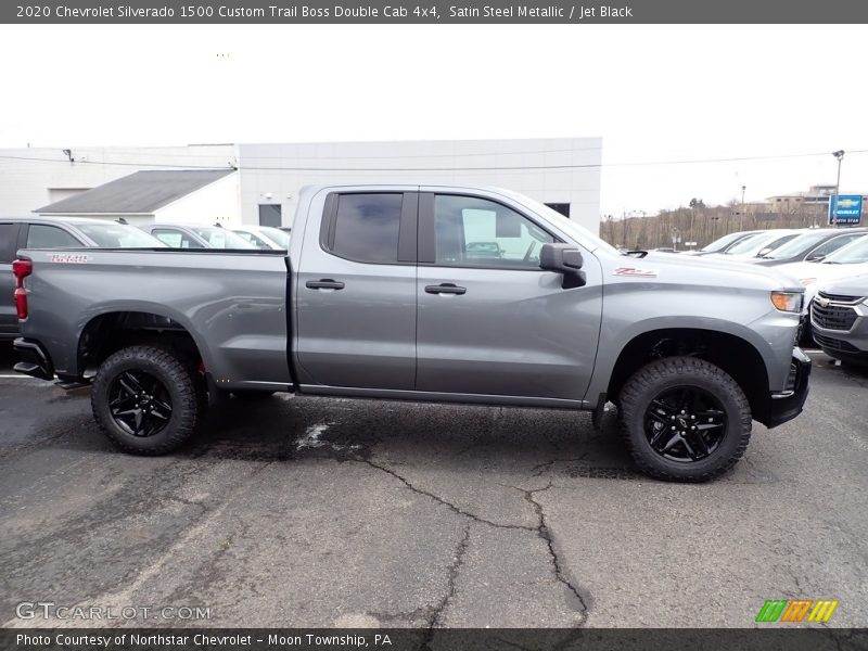 Satin Steel Metallic / Jet Black 2020 Chevrolet Silverado 1500 Custom Trail Boss Double Cab 4x4