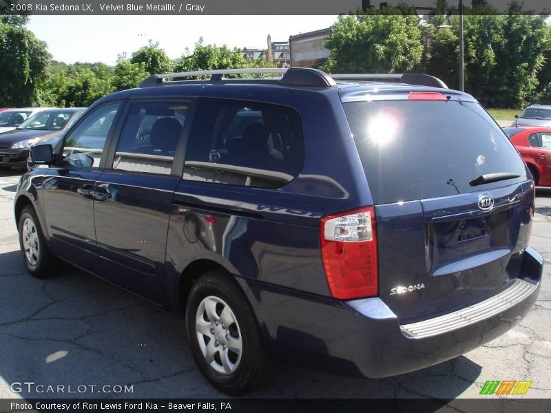Velvet Blue Metallic / Gray 2008 Kia Sedona LX